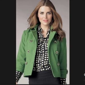 CAbi Women's Green Pea Coat